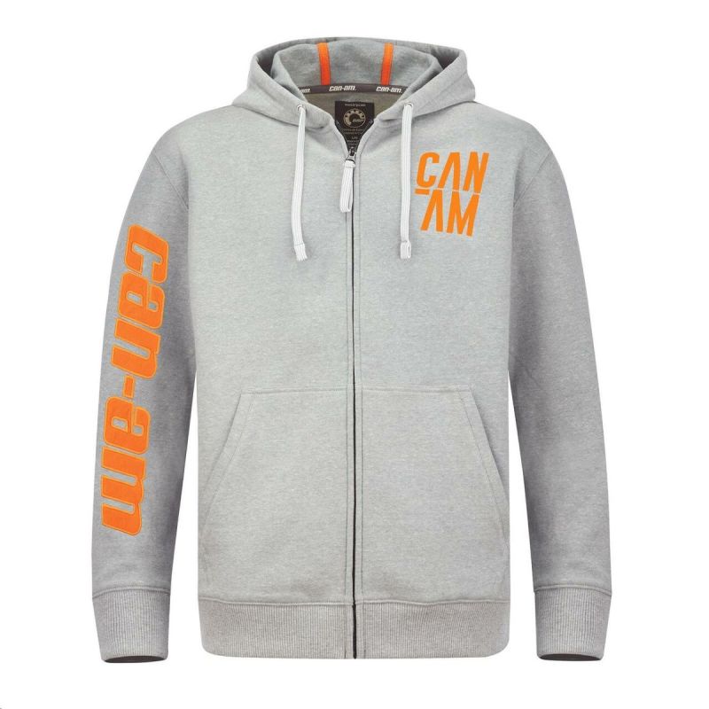 CAN-AM ZIPPED HOODIE HIM TG, GREY