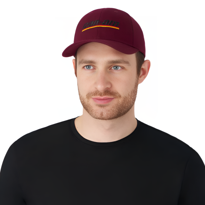 CAN-AM EMBLEM CAP OS, BURGUNDY