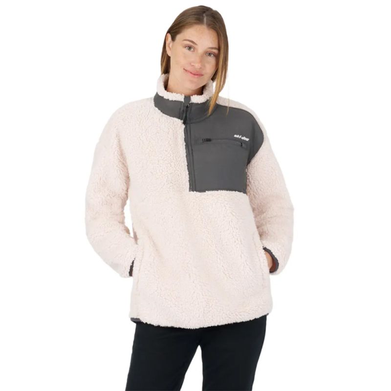 W 1/4 ZIP SHERPA FLEECE S