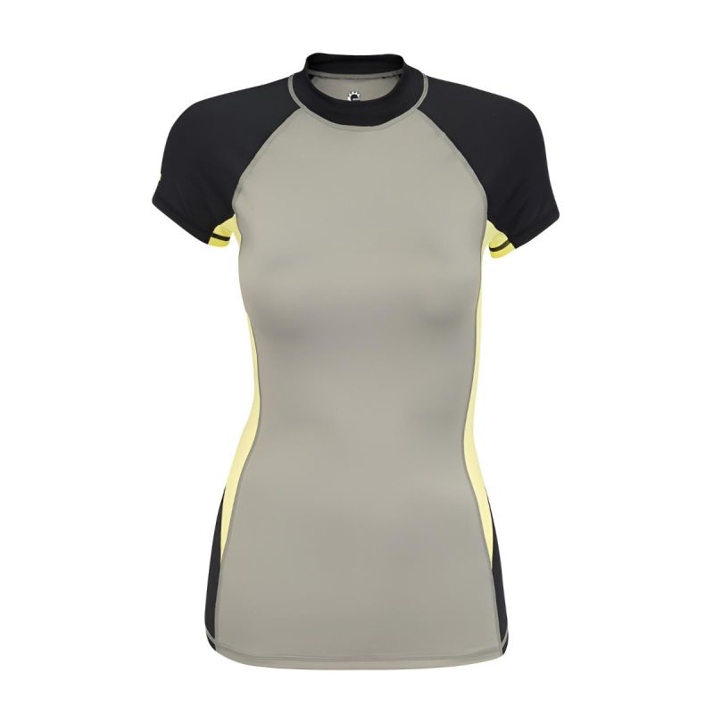 SHORT SLEEVE RASHGUARD BEACH LADIES WARM GREY