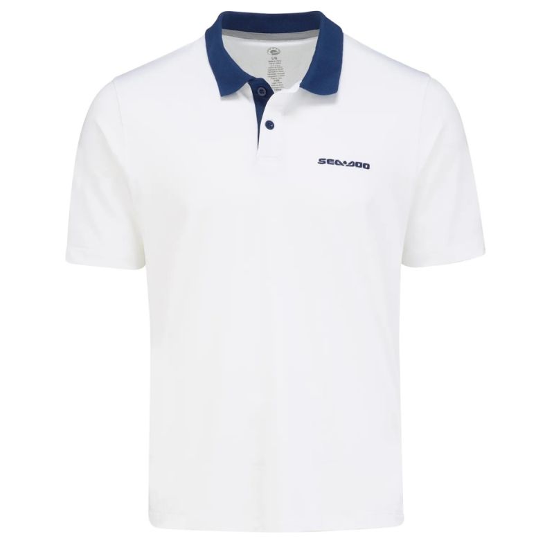 SEA-DOO TECH SHORT SLEEVE POLO MEN WHITE