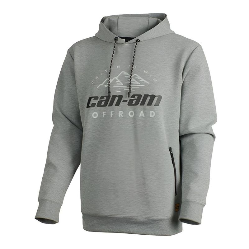 CAN-AM PERFORMANCE FLEECE HOODIE MEN CHARCOAL GREY