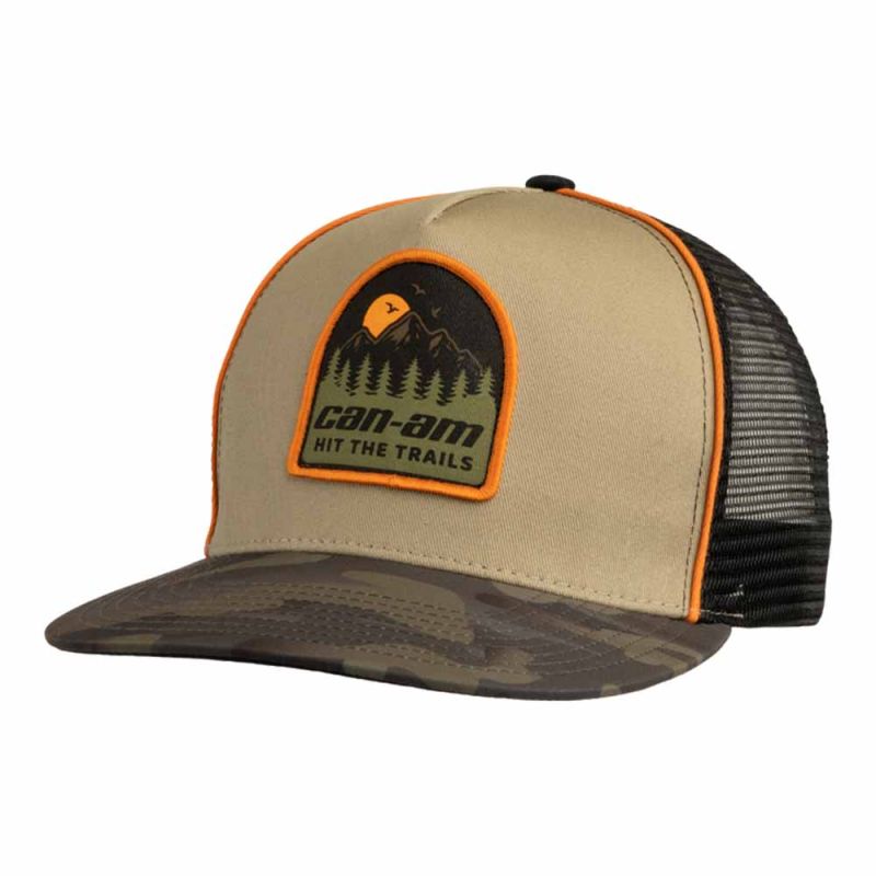FLAT MESH CAP HIT THE TRAILS MEN O/S, KHAKI