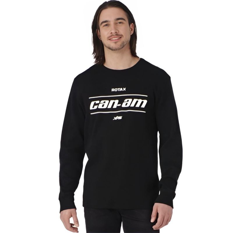CAN-AM WAFFLE KNIT MEN, BLACK