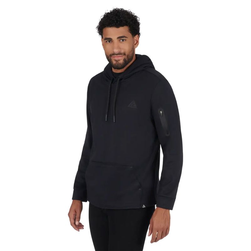 BC PULLOVER FLEECE HOODIE MEN M BLACK 