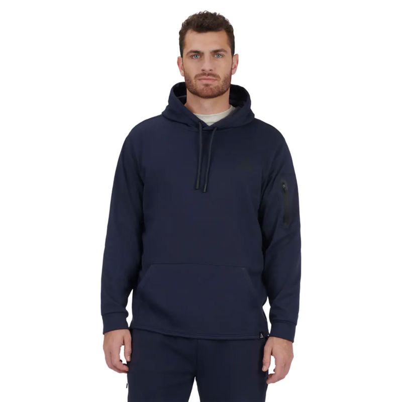 BC PULLOVER FLEECE HOODIE MEN M NAVY 
