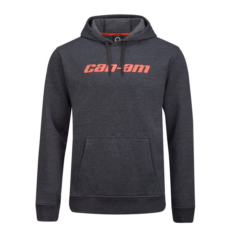 CAN-AM SIGNATURE PULLOVER HOODIE MEN, HEATHER CHARCOAL