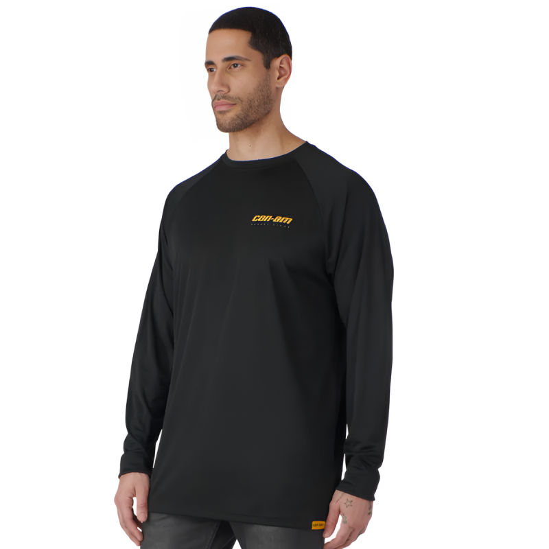 CAN-AM PERFORMANCE L.S. TEE MEN, BLACK