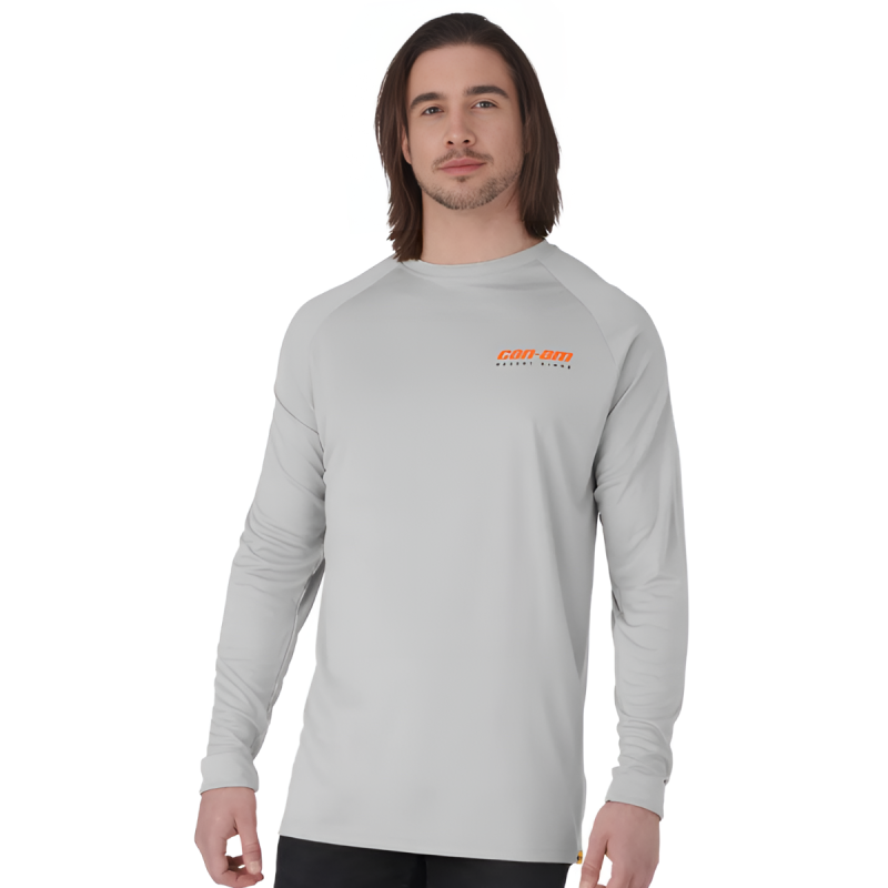 CAN-AM PERFORMANCE L.S. TEE MEN, SILVER